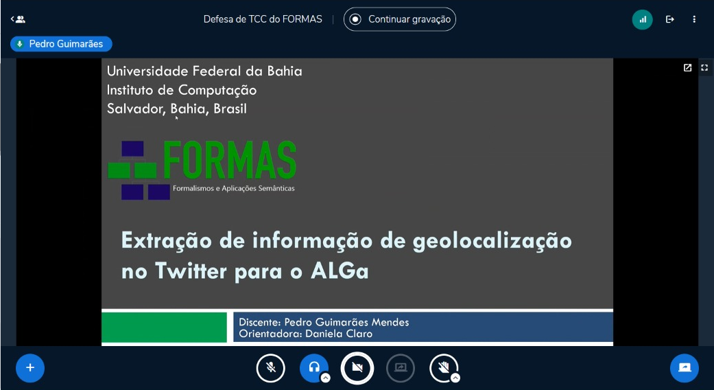 Defesa de TCC1 de Pedro Guimarães